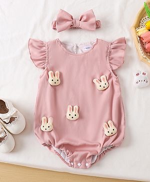 Mark & Mia Frill Sleeves Onesie...