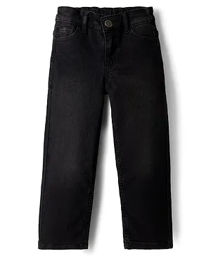 Pine Kids Denim Woven Full Length
                              Solid Color Jeans - Black