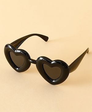 Babyhug TPE Heart Frame Solid Sunglasses - Black