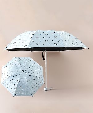 Pine Kids Free Size Umbrella with Panda Print - Sky Blue