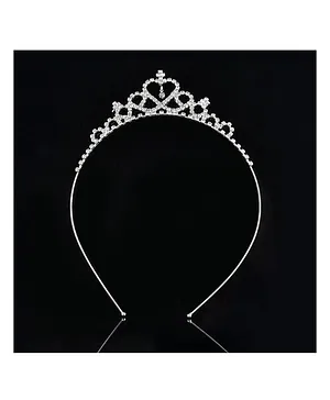 Ziory Silver Plated Hairband Tiara - Silver