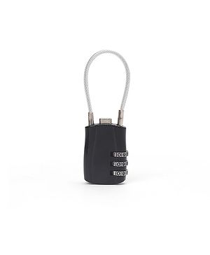 Babyhug Travel Luggage Tag with 3-Digit Combination Lock - Black| Free Size| Secure Metal Shackle| Lightweight Travel Lock| Durable Combination Lock for Bags & Suitcases| Compact & Easy to Use