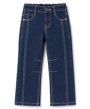 Pine Kids Woven Full Length Cut  N Sew Jeans - Navy Blue