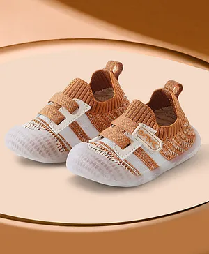 ONYC Mesh Detailed Velcro Closure Shoes - Brown