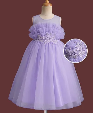 Mark & Mia Woven Sleeveless Party
                              Dress With Embellished Floral Detailing -
                              Lavender