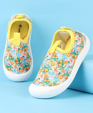 Cute Walk by Babyhug Slip On Casual Shoes with Fruit Print - Yellow