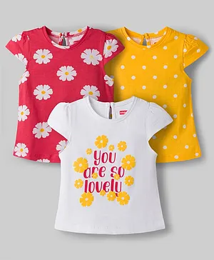 Babyhug Cotton Knit T-Shirts Half
                              Sleeves with Graphics Multi Color 6-9
                              Months Pack of 3