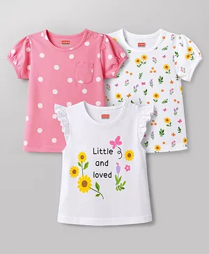 Babyhug Cotton Knit T-Shirts Half
                              Sleeves with Graphics Multi Color 6-9
                              Months Pack of 3