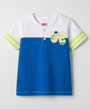 Babyhug Cotton Knit Half Sleeves Tiger Printed T-Shirt - Multicolor