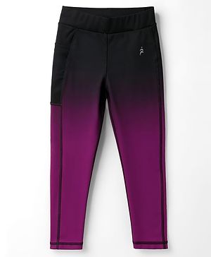 Pine Active Knit Full Length Leggings With Ombre Effect - Black