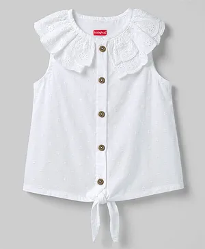Babyhug
                              Cotton Woven Sleeveless Top with Schiffli
                              Detailing White 12-18 Months