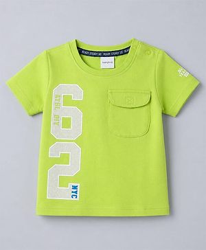 Babyhug Cotton Knit T-Shirt Half Sleeves Terry Tee with HD Printed Graphics Multi Color 6-9 Months