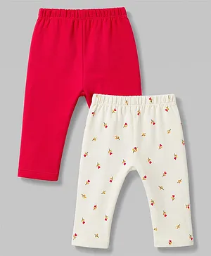 Babyoye 100% Cotton Knit With Eco
                              Jiva Finish Full Length Hearts Printed
                              Leggings Pack Of 2 - Multicolor