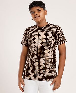 CHILINS Cotton Knit Half Sleeve...