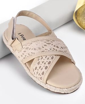 Pine Kids Velcro Closure Sandal - Beige