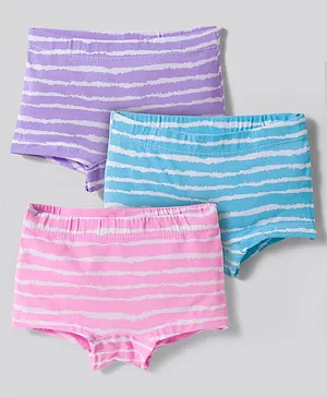 Bodycare Cotton Knit Panties with Stripes
                      Pack of 3 - Multicolour