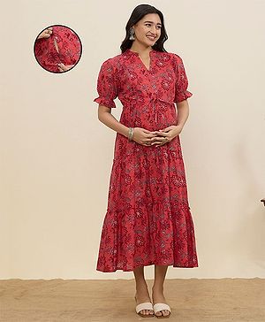 MomToBe Cotton Blend Woven Half...