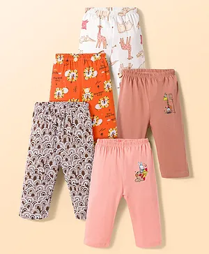 OHMS Single Jersey Knit Full Length
                              Lounge Pants With Animal & Rainbow
                              Print Pack of 5 - Multicolor