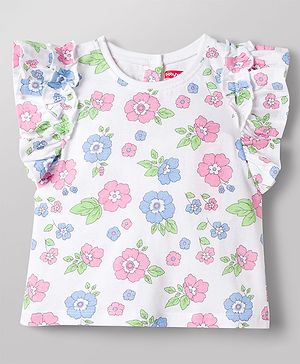 Babyhug Cotton Knit T-Shirt All Over Printed Multi Color 2-3 Years