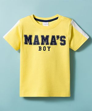 Babyhug Cotton Knit T-Shirt Half Sleeves Popcorn with Embroidery Detailing Multi Color 6-9 Months