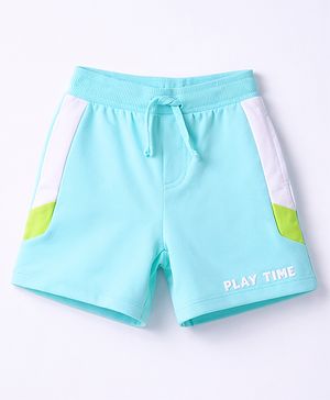 Babyhug Terry Knit Mid Thigh Shorts with Text Print - Multicolor