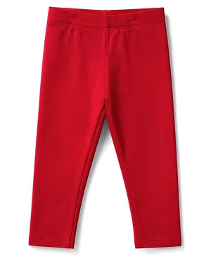 Babyhug
                              Lycra Knit Full Length Solid Leggings -
                              Red