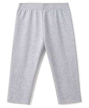 Babyhug Lycra Knit Full Length Solid Leggings - Grey