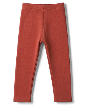 Babyhug
                              Lycra Knit Full Length Solid Leggings -
                              Rust Orange