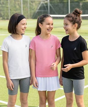 Pine Active Knit Half Sleeves T-Shirts Pack of 3 - Multicolor