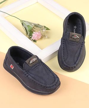 Cute Walk by Babyhug Slip On Solid Loafers - Navy Blue