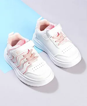 Cute Walk by Babyhug Velcro Closure Solid
                      Color Sneaker - Pink