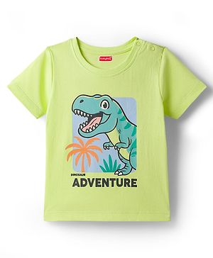 Babyhug Cotton Knit T-Shirt with Graphic Print Half Sleeves Multi Color 6-9 Months