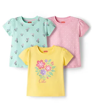 Babyhug Cotton Knit T-Shirts Half
                              Sleeves with Graphics Pack of 3 Multi
                              Color 6-9 Months