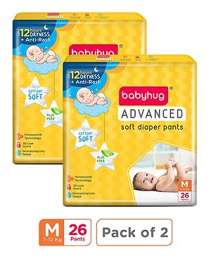 Babyhug Advanced Pant Style Diaper Medium (M) Size 26 Pcs Pack of 2