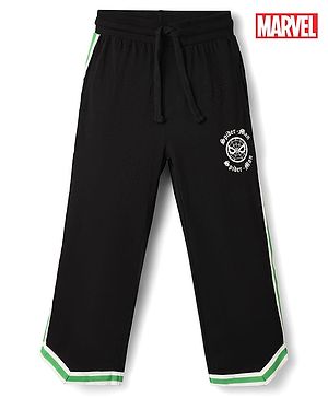 Pine Kids Marvel Single Jersey Knit Full Length Trackpant With Spider Man Graphic - Black