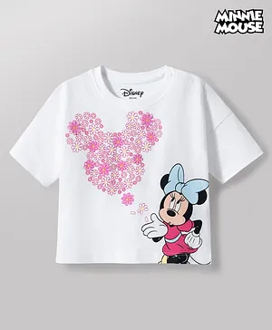 Babyhug Disney Single Jersey Knit
                              Half Sleeves T-Shirt with Minnie Mouse
                              Graphics - White
