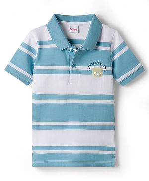 Babyhug Cotton Knit Polo T-Shirt Half Sleeves with Graphics Multi Color 6-9 Months