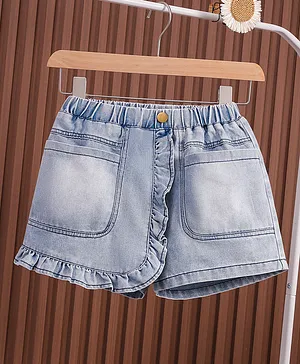 Mark & Mia Cotton Washed Skort
                              With Pockets - Blue