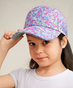 Vritraz Woven Heart Printed Baseball Cap - Multi Colour - Circumference 52-56 Cms