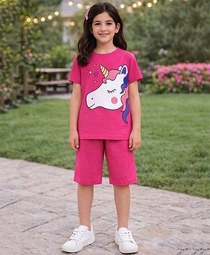 Unicorns Cotton Knit Half...