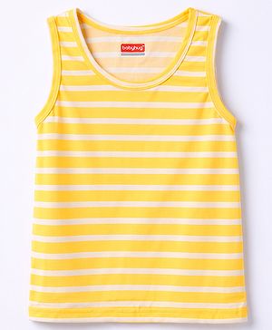 Babyhug 100% Single Jersey Knit Sleeveless Striped Vests - Multicolor