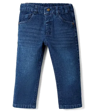 Simply
                              Premium Full Length Washed Denim Jeans -
                              Navy Blue