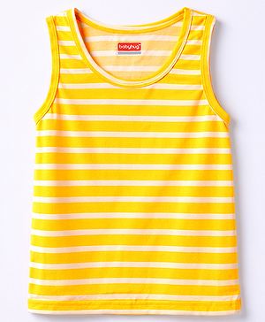 Babyhug 100% Single Jersey Knit Sleeveless Striped Vests - Multicolor