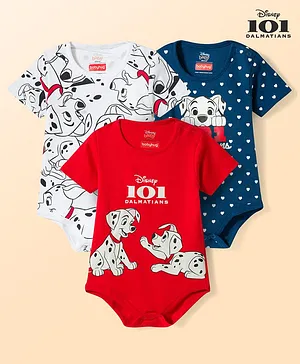 Babyhug Disney Interlock Knit Half
                              Sleeves Onesies With 101 Dalmatian Graphic
                              Pack of 3 - Multicolor