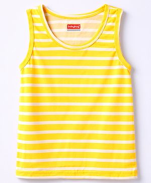 Babyhug 100% Single Jersey Knit Sleeveless Striped Sando  - Multicolor