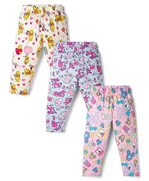CUCUMBER Sinker Knit Full Length
                              Printed Leggings Pack of 3 - Multicolor