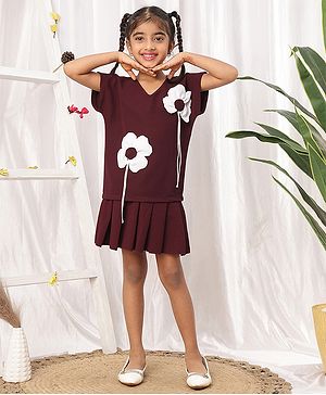 NEUDIS Knit Half Sleeves Floral...
