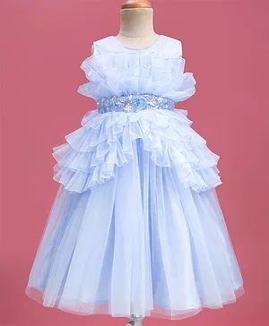 Mark & Mia Woven Sleeveless
                                  Party Dress with Sequin Detailing -
                                  Light Blue