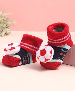 Cute Walk by Babyhug Sock Shoes with ABC Design & Ball Applique - Multicolor