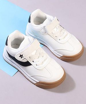 Cute Walk by Babyhug Velcro Closure Solid Sneaker Shoes - White
